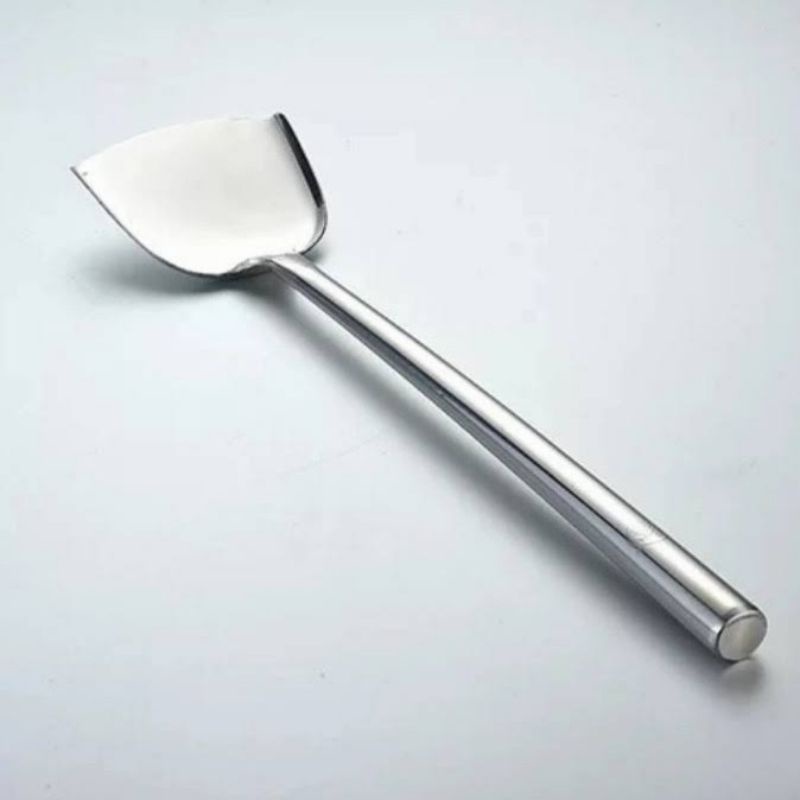 Spatula stainless steel/sodet tebal/sutil alat penggorengan murah