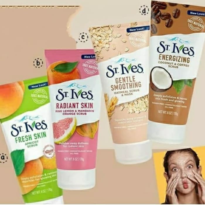 ORIGINAL ST Ives Face Scrub Mask Facial Wajah Unilever 170