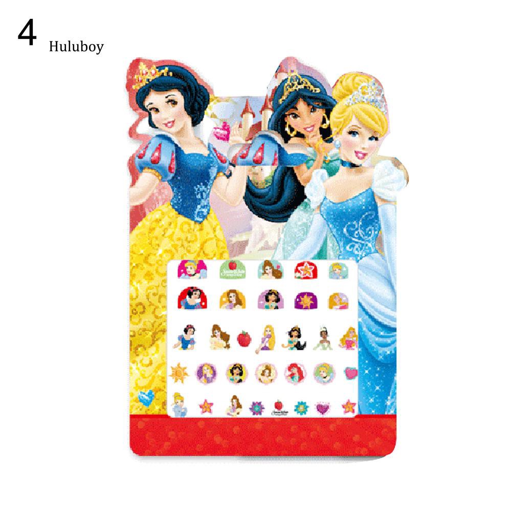 HLBY♠1Sheet Kids Girl Disney Princess Nail Stickers Self-adhesive Decals Decor