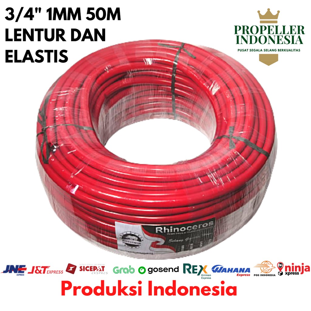 Selang Air Dop RHINOCEROS 3/4 1MM 50Meter /Selang Air Taman Selang Siram Tanaman Selang Air Elastis
