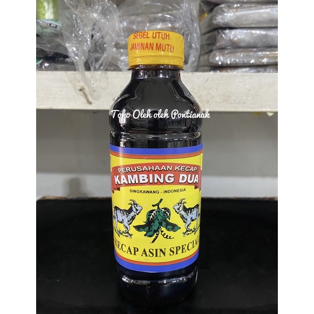 

Kecap Asin Kambing Dua 2 Kemasan Botol Plastik/ Kecap Asin Singkawang/ Sin Nyun Hin 320ml Uk kecil