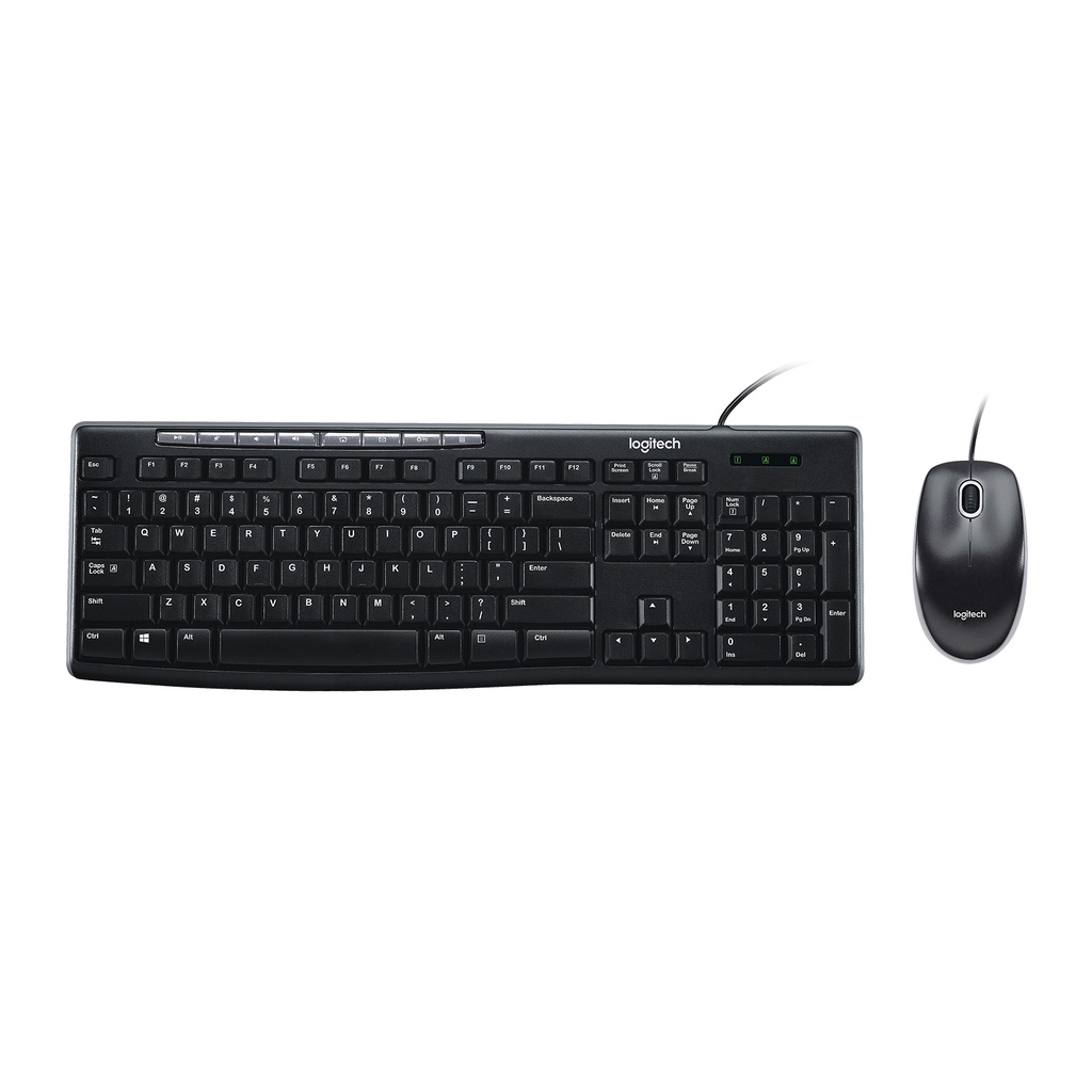 keyboard mouse combo MK200 logitech USB kabel Resmi