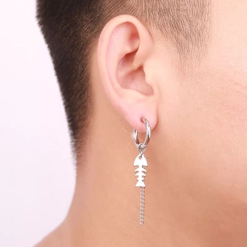 1 Pcs Anting Hip Hop Model Hoop Jurai Untuk Pria dan Wanita Ala Korea