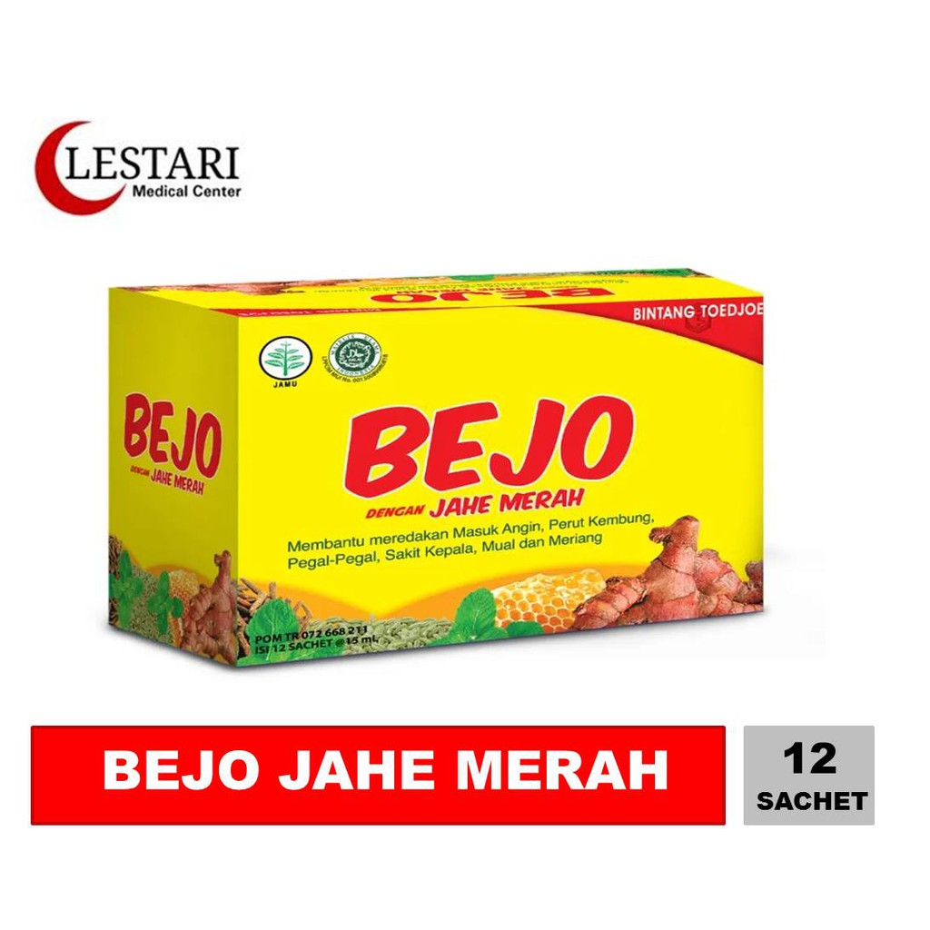 

Bejo Jahe Merah Cair Box / 12 Sachet Sirup Herbal