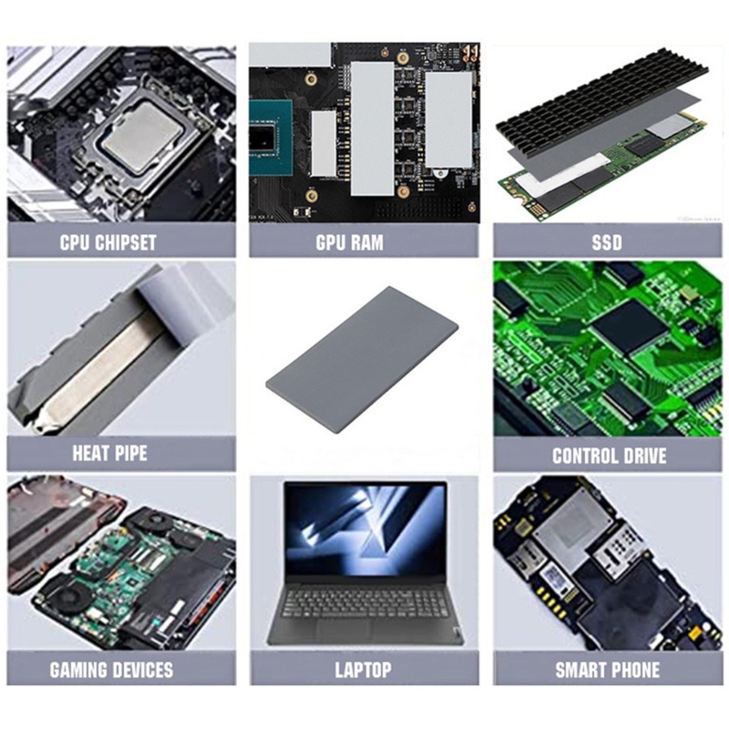 Zzz HY153 Bantalan Termal Silikon Konduktivitas Tinggi Untuk Prosesor CPU GPU Motherboard Chipset Notebook