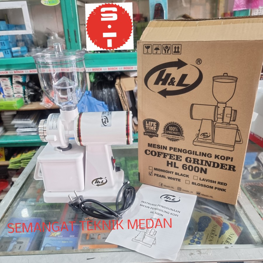 MESIN GILING KOPI LISTRIK COFFEE GRINDER KOPI H&L PUTIH HL600N HL 600N