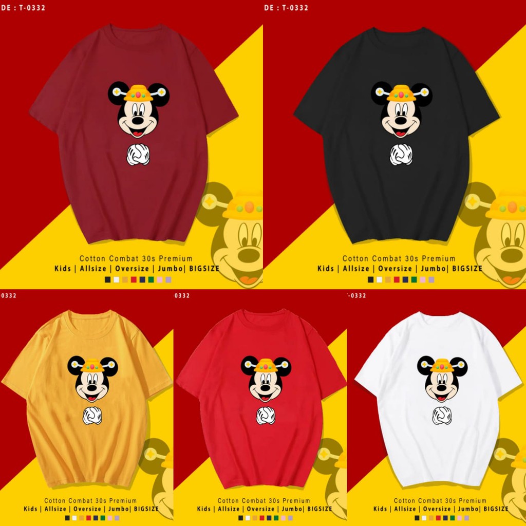 FREE CUSTOM NAMA - MICKEY MINNIE KIONGHI /BAJU KAOS KATUN WANITA LENGAN PENDEK / TUMBLR TEE IMLEK