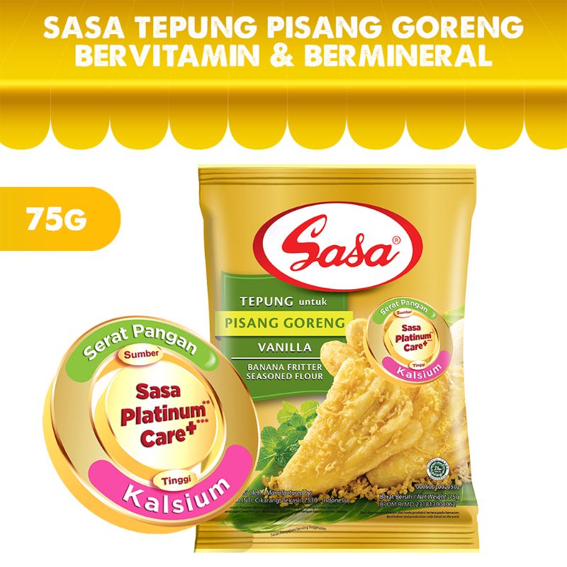 Sasa Tepung Pisang Goreng Bervitamin &amp; Bermineral 75gr