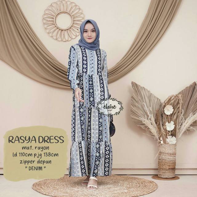 Rasya Gamis Wanita / Dress Katun Rayon