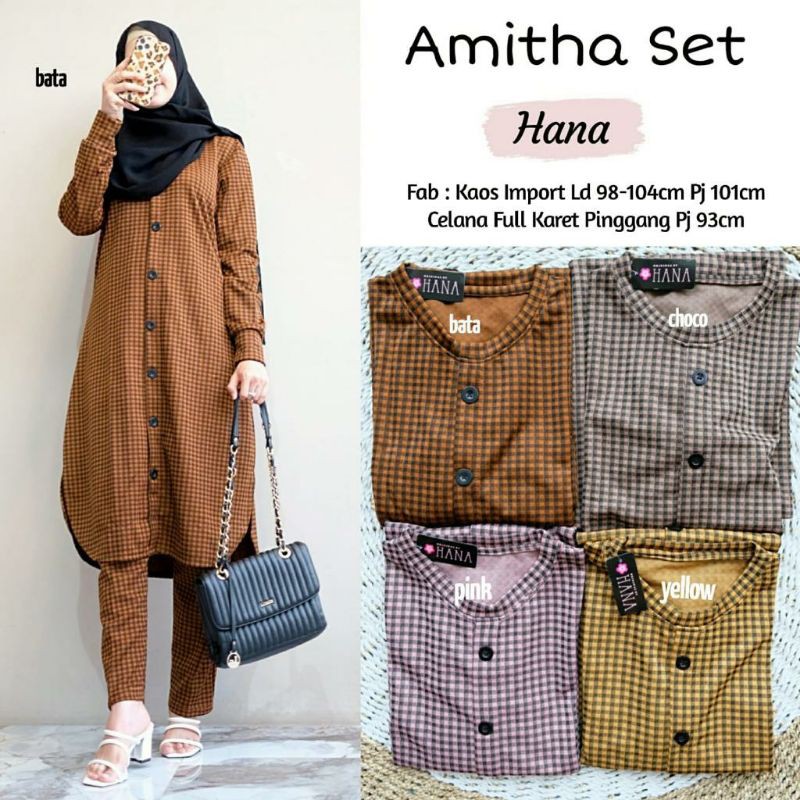 Setelan amitha set wanita Terbaru+Terlaris