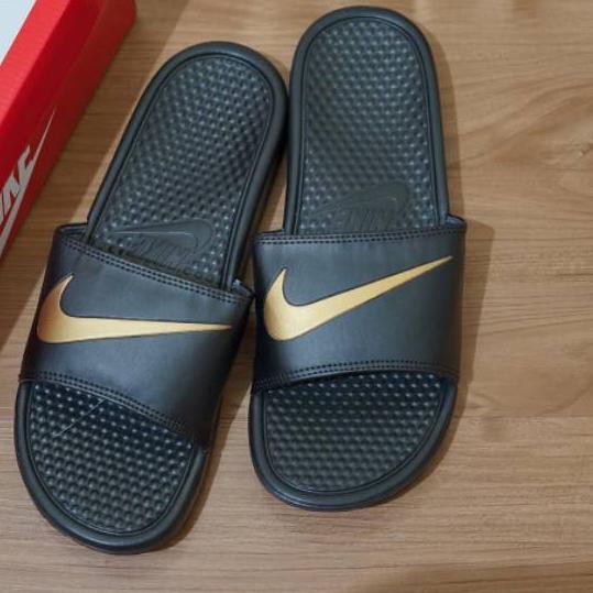 nike slides purple and gold