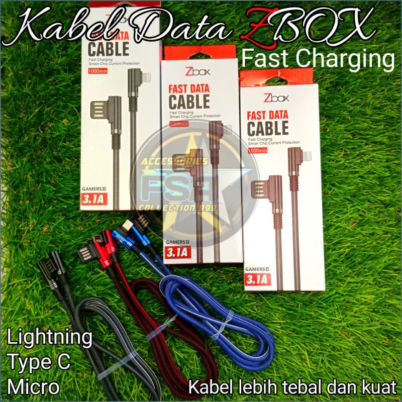 kabel data by Zbox Gamers II support fast charging micro