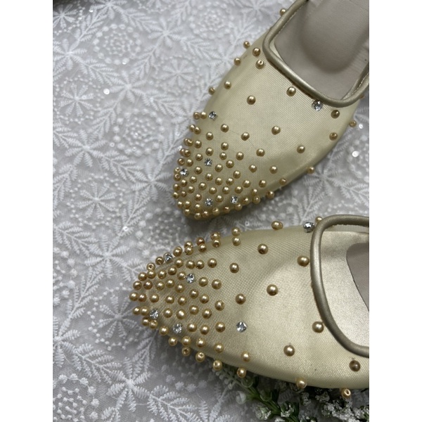 sepatu wanita Rafaizoutfit Aqila gold tinggi 7cm tahu