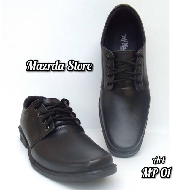 Gratis MASKER!!! Sepatu pantovel hitam  /sepatu  pria terlaris / sepatu pantovel pria tali MP 01