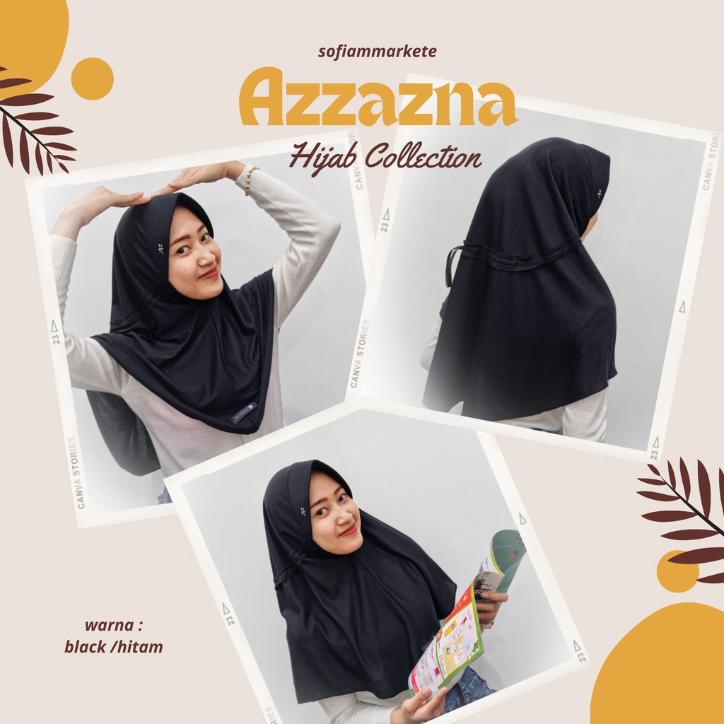 ✔️sofiammarkete ✔️Hijab virall Terbaru Azzazna Jilbab Sekolah Serut Instan Kerudung Instan Simple Pe