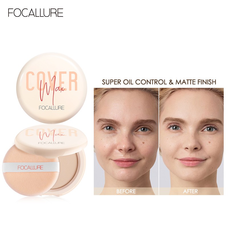 Focallure Covermax Two Way Cake Pressed Powder Focallure Bedak Padat Focallure Bedak Focallure Pressed Powder Focallure Powder