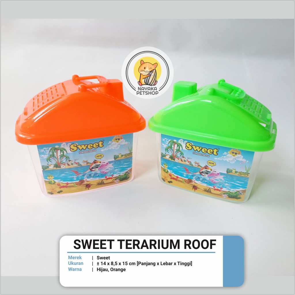 Sweet Terarium Roof Kandang Hewan Aquarium Ikan Hias Hamster Reptil