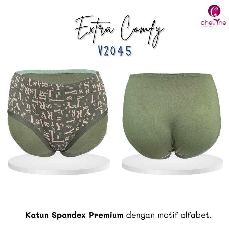 CD Wanita Chelyne Motif V866 LV / V2045 Alfabet - Bahan Katun Spandex Premium