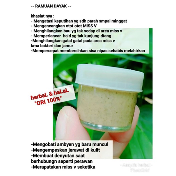 RAMUAN DAYAK original 100% /perawatan untuk wanita / ramuan dayak/ ramuan dayak kalimantan