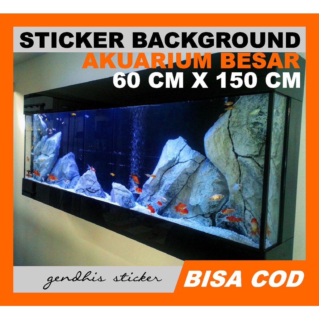 Stiker Background Akuarium Hitam Doff 60cm x 150cm Shopee Indonesia