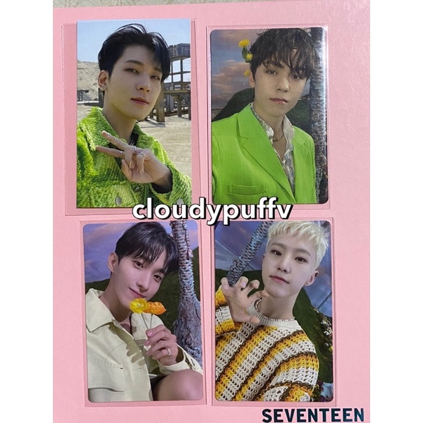 Seventeen Wonwoo Vernon Hoshi Dokyeom Photocard Pc Face the sun Benefit UMS carat ver carver, sector17 sector 17 new beginning, compact