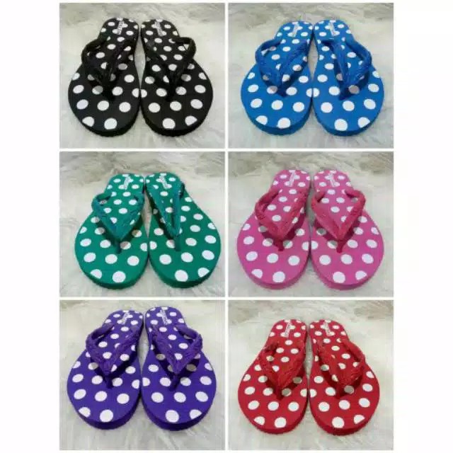 Grosir Sandal Swallow Hitam / Swallow Black Pearl M0T 2 dan Polkadot / Sandal Swallow Original