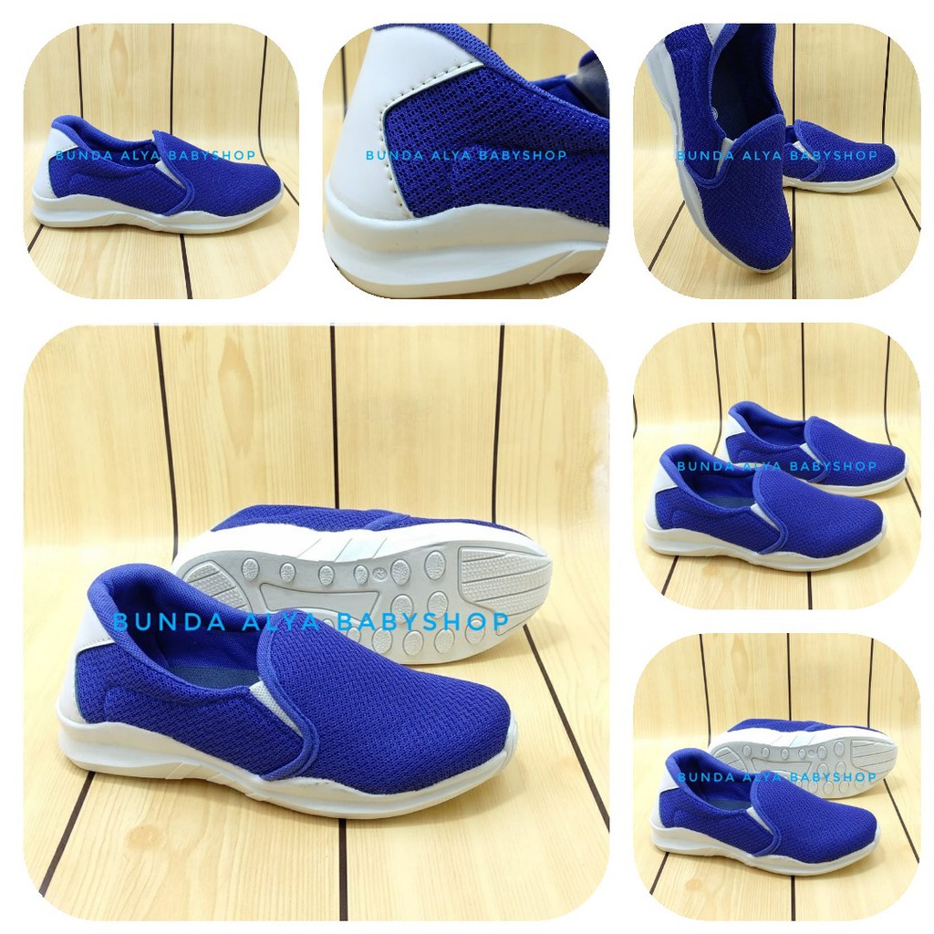 Sepatu Anak Laki Laki Usia 2 3 4 5 6 7 Tahun Sport BIRU Size 22 - 32 - Sepatu Anak Balita Keren Slip On Anti Licin