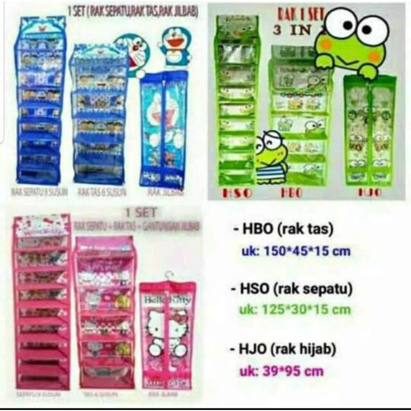 RAK GANTUNG HBO SET 3in1