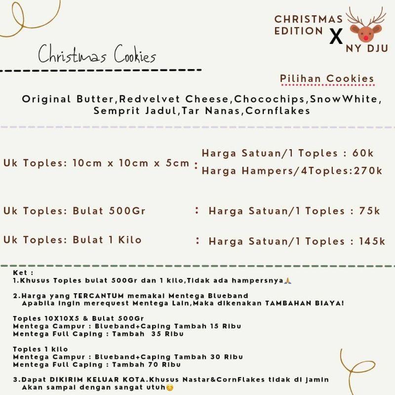 Hampers Christmas 2021/Hampers Natal/Christmas Cookies/Kue Kering Natal/Christmas GiftBox/Parcel Nat