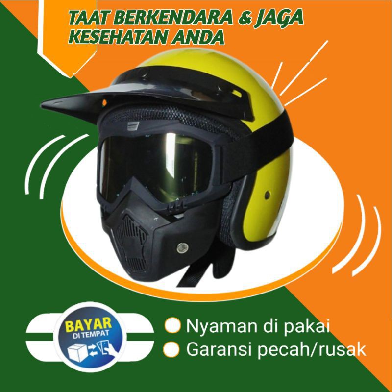 Helem Hlem Helm Jpn Bogo Cargloss Carglos Classic clasic full face full Leher Dewasa Kulit Sni z01