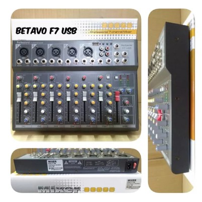 MIXER 7 CHANNEL BETAVO F7 F 7 USB Professional  Bahan BESI