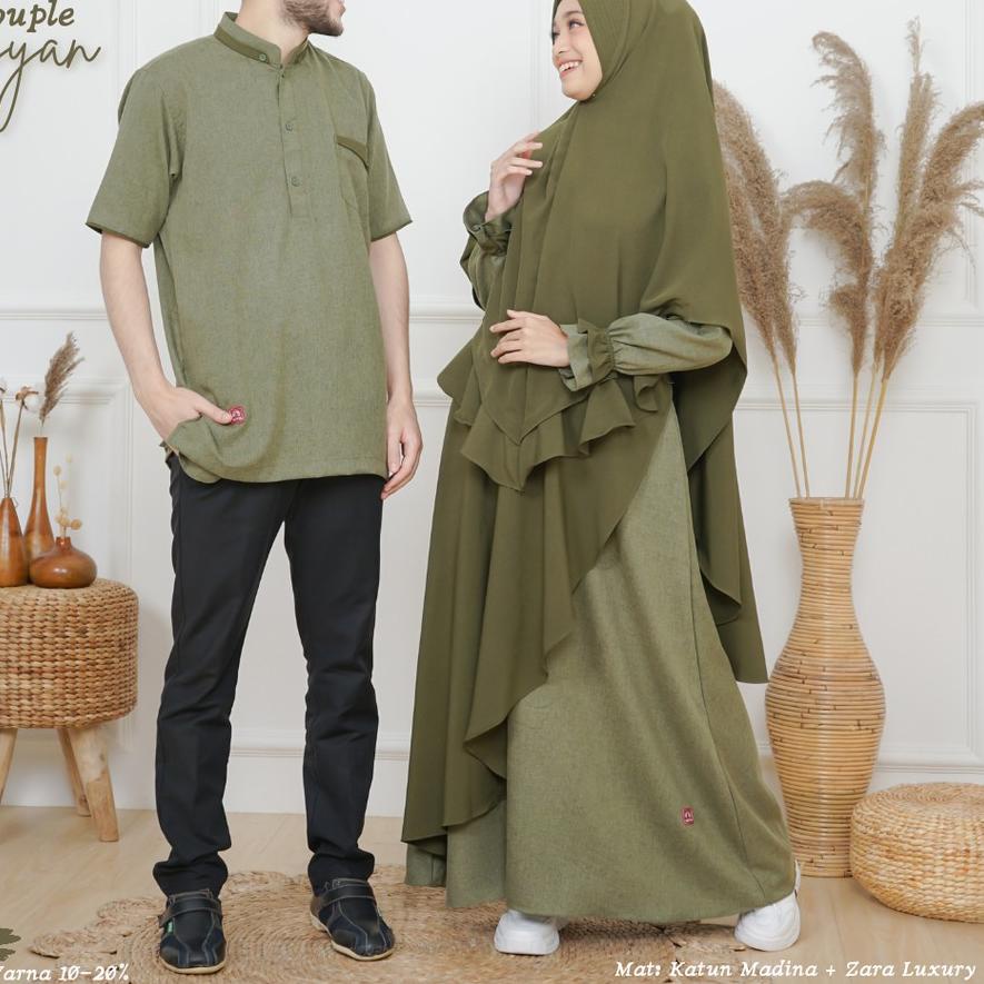 오 SARIMBIT KELUARGA COUPLE NIBRAS RAYYAN WARNA HIJAU GAMIS COUPLE PASANGAN ARRA ORIGINAL BRAND ARRA 