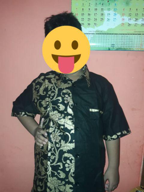 Kemeja Batik Pria Lengan Panjang Size M L Xl Xxl Bswart Batik Hrb026 Kenongo Hem Panjang Padi