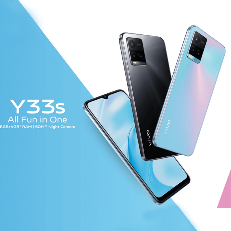 HP vivo Y33s RAM 8GB+4GB ROM128GB 6.58inch 50MP Night Camera 5000mAh 18W Fastcharge 1080p Colorful Screen Garansi resmi COD-2