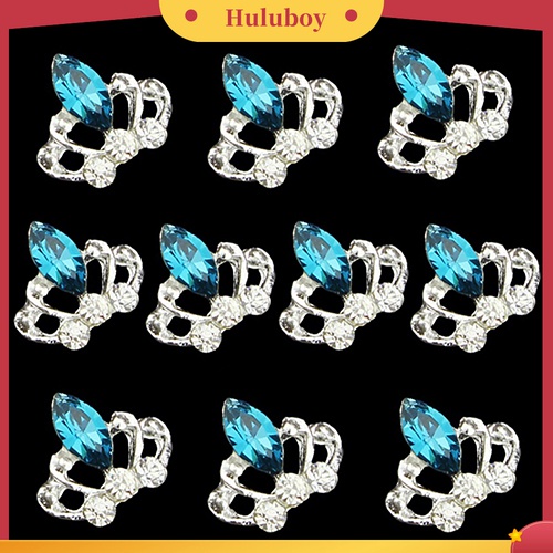 Huluboy Huluboy♡ 10pcs Berlian Imitasi Bentuk Mahkota 3D Untuk Dekorasi Manicure Charms