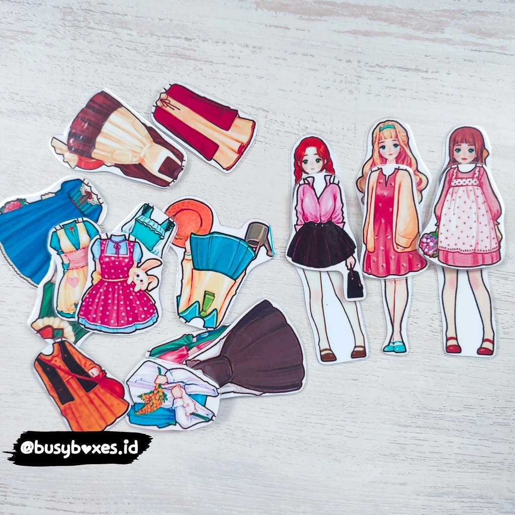 [busyboxes.id] Busy Page Paper Doll / Bongkar Pasang / Mainan BP