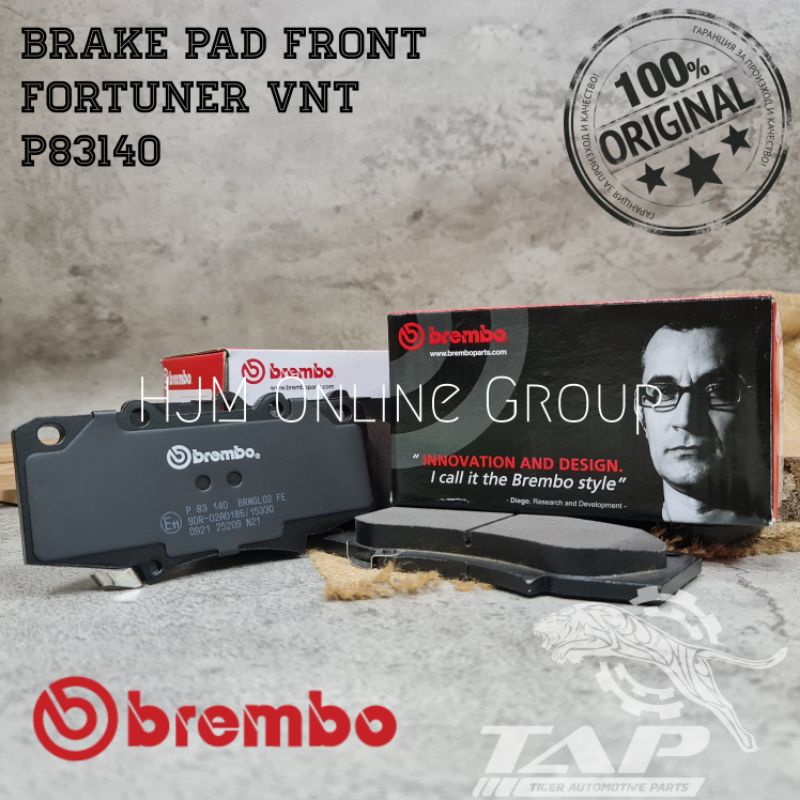 BRAKE DISC PAD - KAMPAS REM DEPAN FORTUNER VNT P83140 BREMBO ORIGINAL