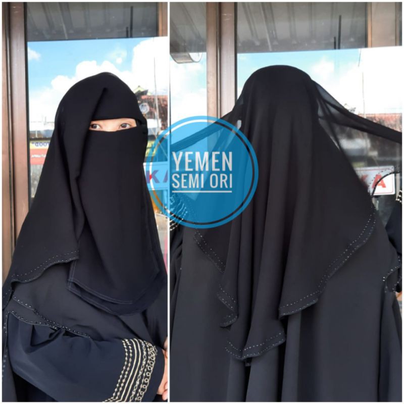 niqob Yaman purdah niqob 3 layer nikop temboro cadar temboro viral