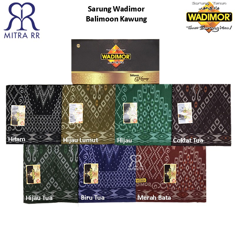 Sarung Wadimor Balimoon Pintu Aceh/ Kawung/ Classic - Sarung Tenun Dewasa Bali Moon Satuan/ Grosir