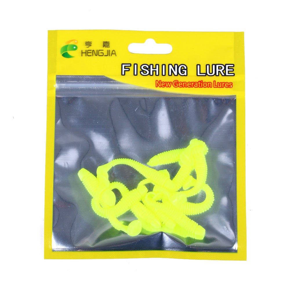 Wholesale HENGJIA 100pcs Silicone Worms Soft Baits 5cm 0.7g Jigging Wobblers Fishing Lures Artificial Swimbaits For Bass Carp Tackle