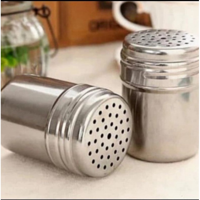 Tempat bumbu merica lada stainless stell anti karat / wadah tempat bumbu dapur merica lada garam gula bubuk stainless