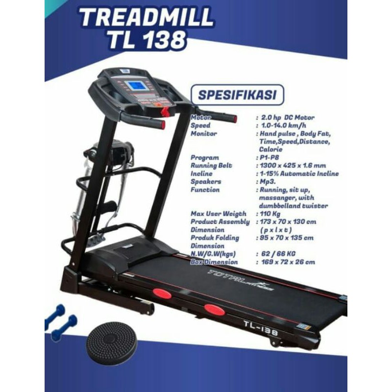 treadmill elektrik total 138