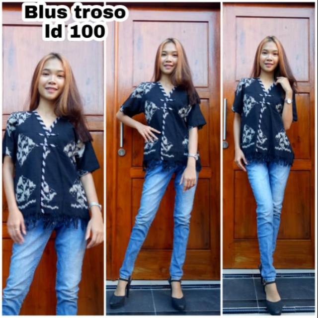 Blouse Tenun Lurik Troso Asli Jepara