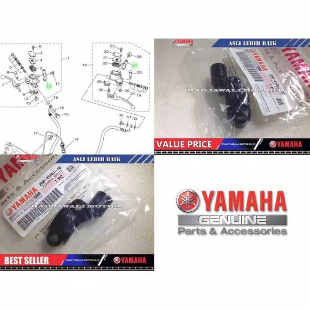 Dudukan spion  nmax set kanan kiri asli original yamaha