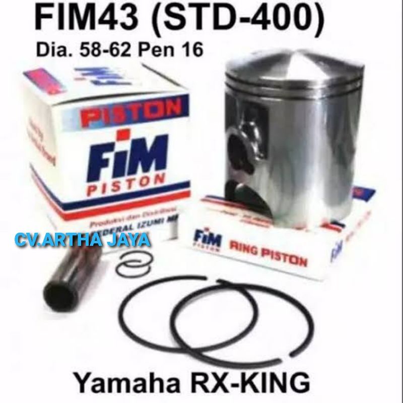 PISTON KIT FIM FIM43 YAMAHA RXK / RX K / RX KING / KING / RX-KING / RX-K ( 58 / 58,5 / 59 / 59,5 / 60 / 60,5 / 61 / 61,5 / 62 ) ( STD / 050 / 100 / 150 / 200 / 250 / 300 / 350 / 400 ) ( PEN 16 / PIN 16 )-5