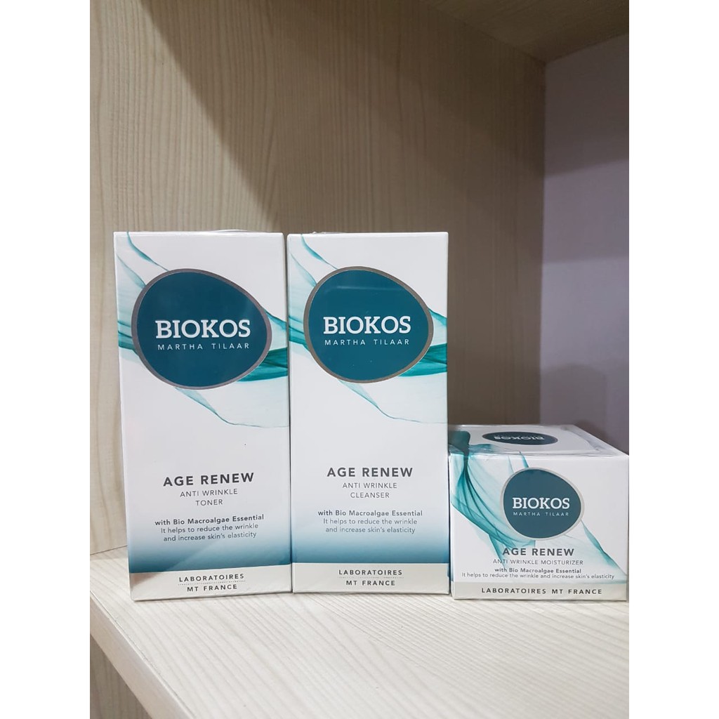 Biokos Age Renew Anti Wrinkle moisturizer toner dan cleanser