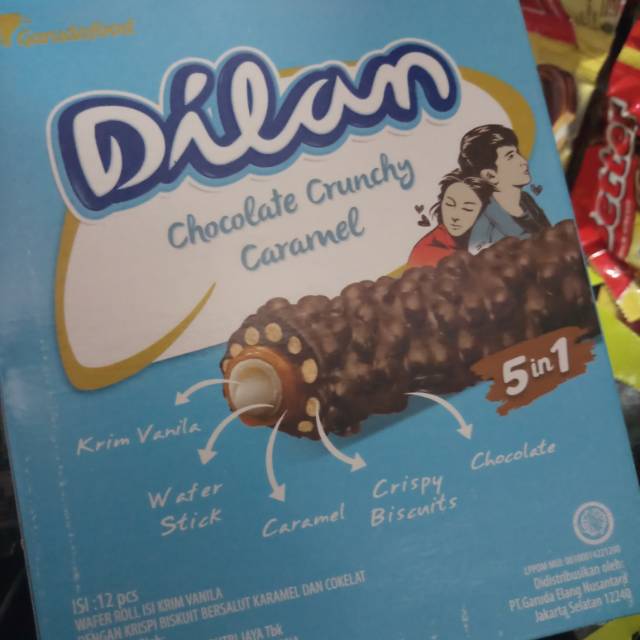 

Garuda Food Dilan Chocolate Crunchy Caramel 12 pcs 1 box