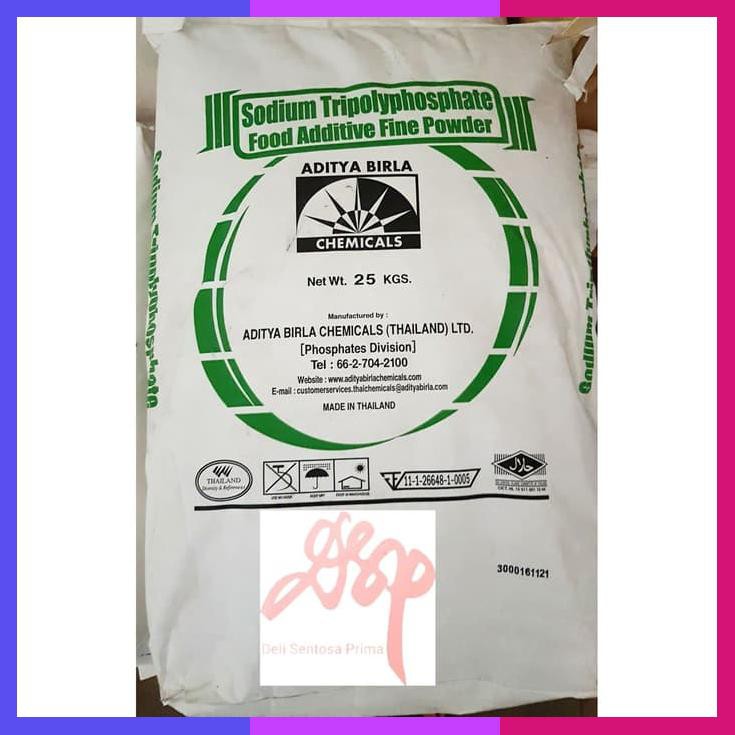 

Sodium Tripolyphosphate / Stpp Thailand Pengenyal Mie & Bakso 1 Kg
