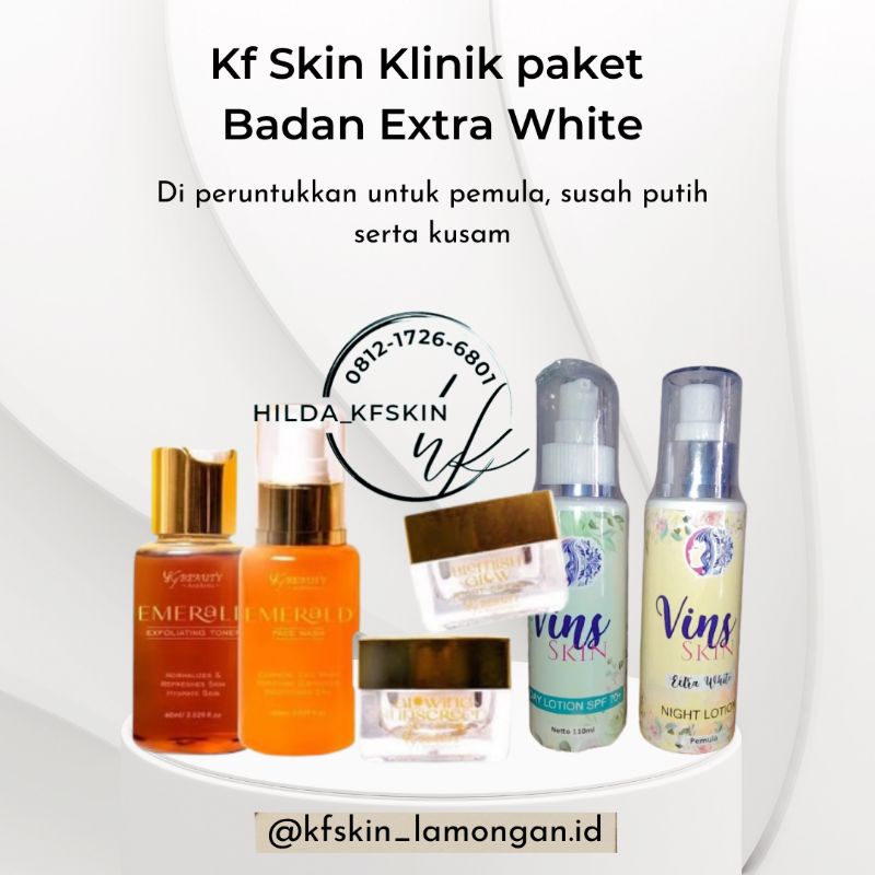 ( BAYAR DI TEMPAT ) KF SKIN KLINIK PAKET BADAN EXTRA WHITE / KF KLINIK