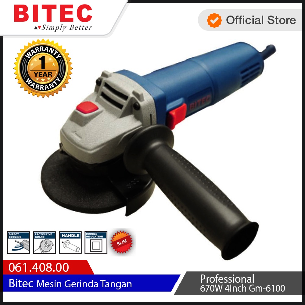 BITEC - MESIN GERINDA TANGAN KECIL PROFESSIONAL - GM 6-100 - GARANSI RESMI 1 TAHUN